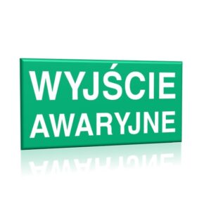 ZNAK 15 X 30 PŁYTA WYJŚCIE AWARYJNE 104 D-02