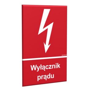 ZNAK 15 X 20 WYŁĄCZNIK PRĄDU 219 M-01