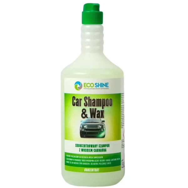 ECO SHINE CAR SHAMPOO & WAX 1L SKONCENTROWANY SZAMPON Z WOSKIEM