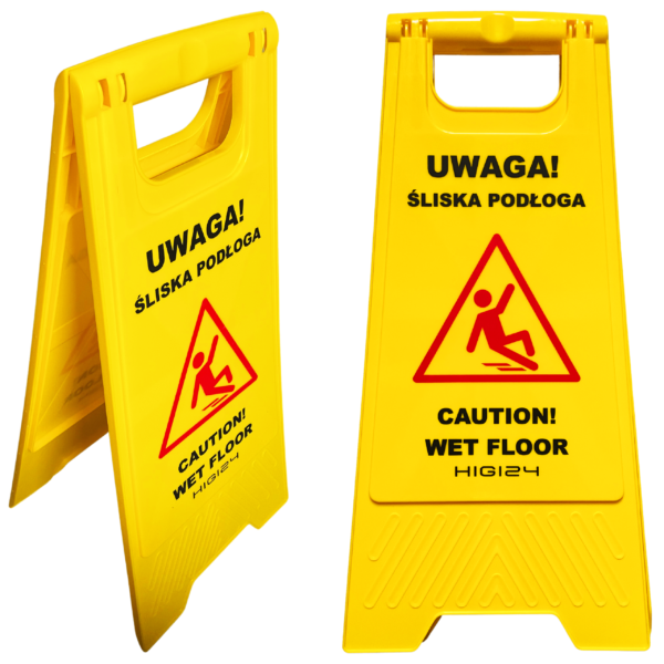 POTYKACZ CAUTION WET FLOOR UWAGA ŚLISKA PODŁOGA