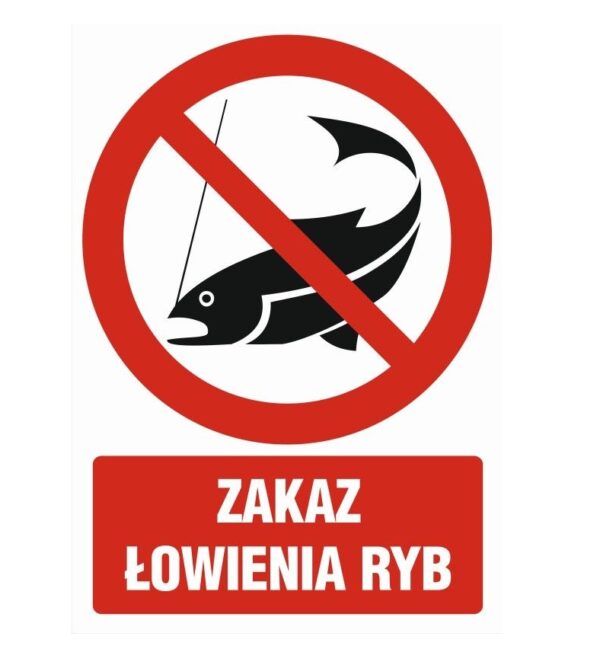 ZNAK 33 X 46 PŁYTA ZAKAZ POŁOWU RYB 656 BI