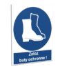 ZNAK 20 X 30 PŁYTA ZAŁÓŻ BUTY OCHRONNE! 406 J