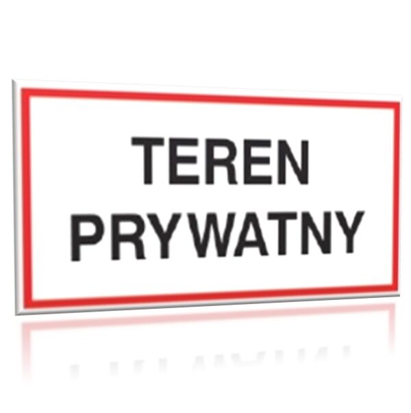 ZNAK 20 X 40 PŁYTA TEREN PRYWATNY 813 F-04