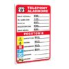 ZNAK 15 X 20 PŁYTA TELEFONY ALARMOWE