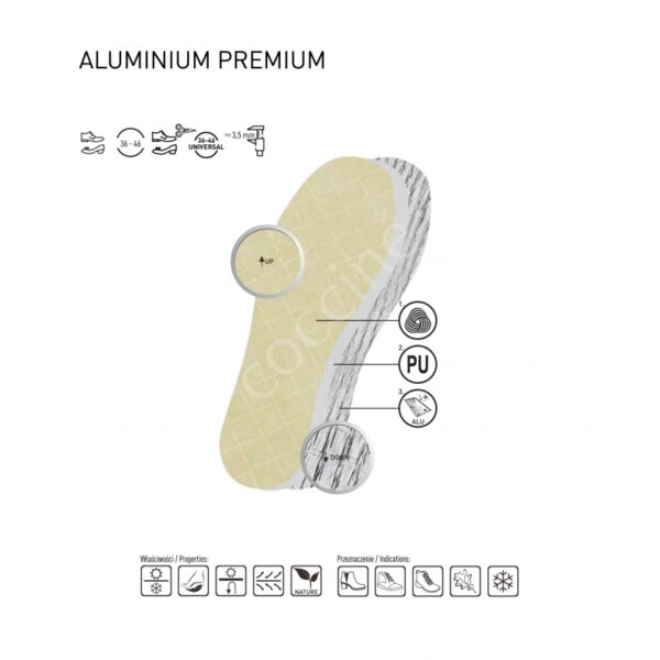 WKŁADKA COCCINE ALUMINIOWA PREMIUM